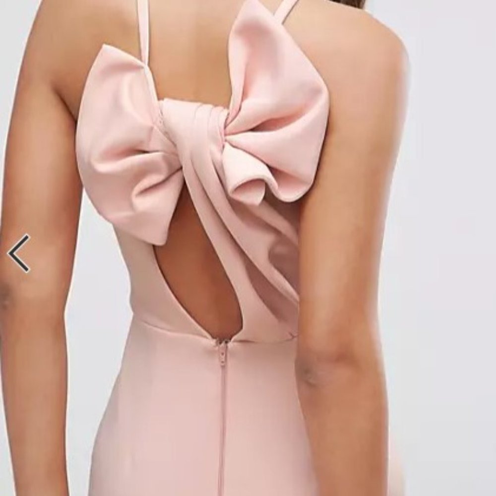 ASOS TALL Bow Back Scuba Midi Pencil Dress